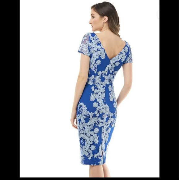 JS Collections Soutache Cocktail Sheath Dress.8 - Picture 2 of 11